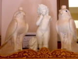 <p>A depiction of Horus, shown with his finger over his mouth.</p>
<p>Watch <a href="https://amazingdiscoveries.tv/media/131/218-two-beasts-become-friends/">Two Beasts Become Friends on ADtv</a> for more information. </p>