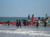 <p>Fishermen at the sea. It reminded us of the way the disciples might have fished on the Sea of Galilee.</p>