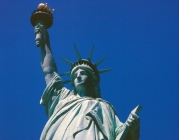 The Statue of Liberty with seven sun rays emanating from her head. Watch The Wine of Bablyon on ADtv for more information.